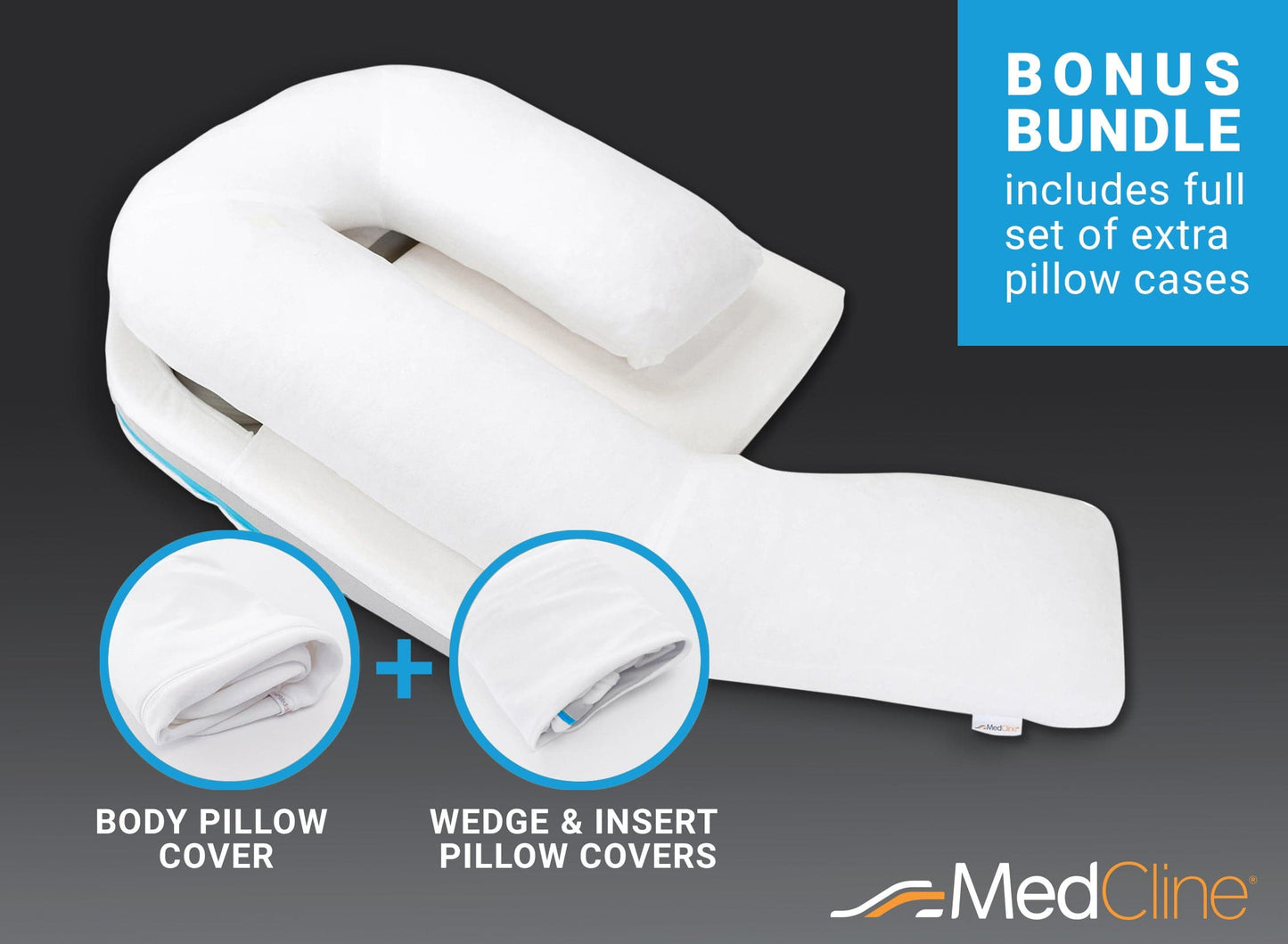 MedCline Shoulder Relief System + Extra Cases Bundle