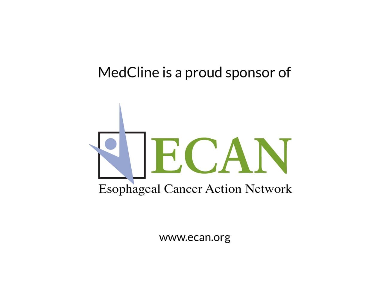 MedCline sponsor of Esophageal Cancer Action Network ECAN logo