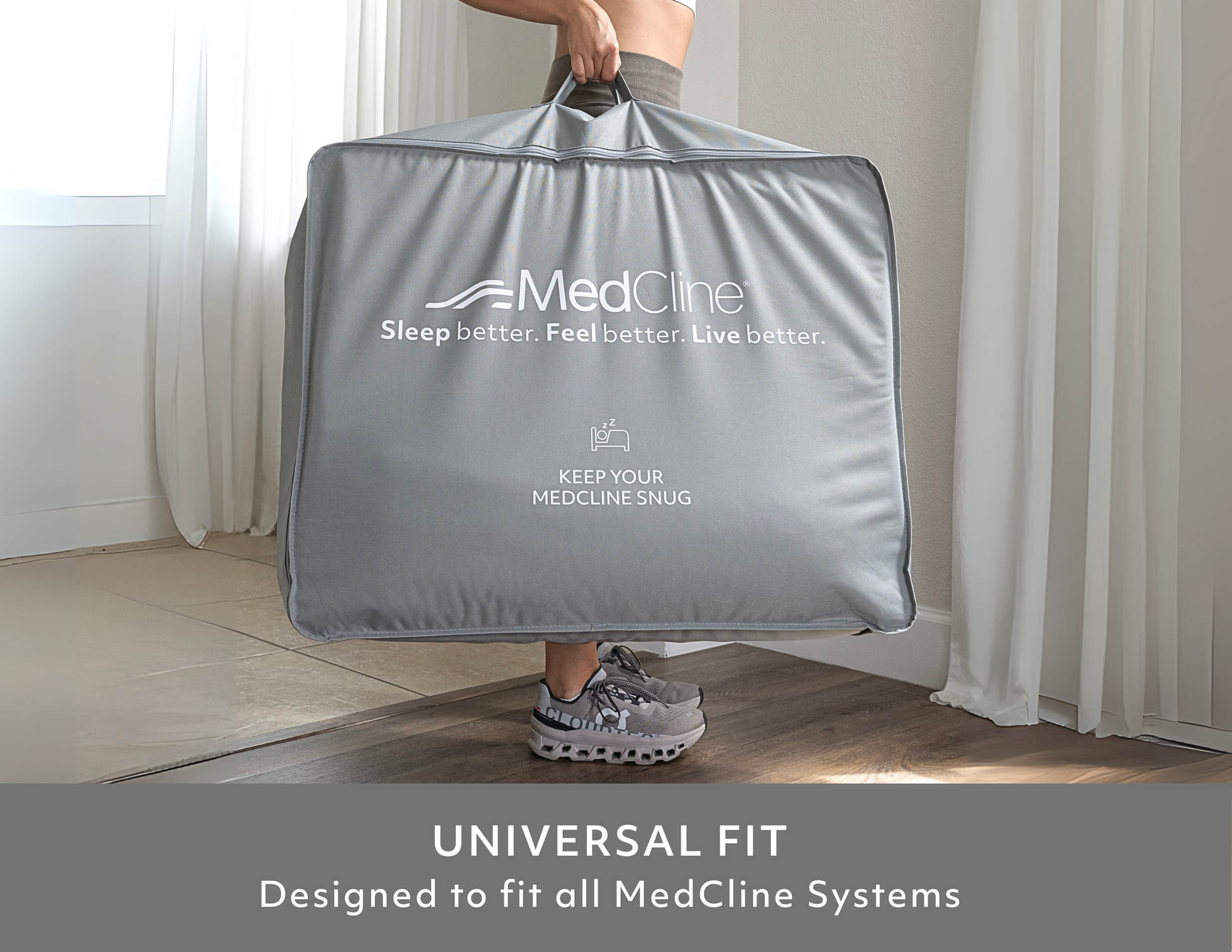 The MedCline System Storage Bag has an universal fit. Designed to fit al Medcline Systems.