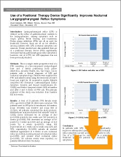 Screenshot, with a download icon, of a document about improving Nocturnal Laryngopharyngeal Reflux