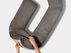 Extra Case for Therapeutic Body Pillow - Dove Gray variant: Medium/Large