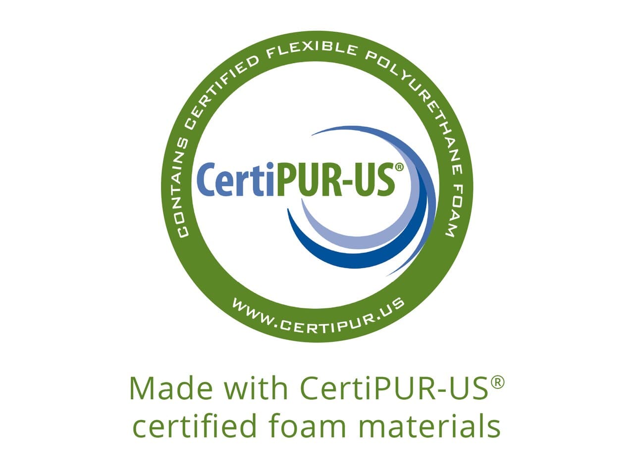 Foam materials certified by CertiPUR-US for safety, durability, and low chemical emissions